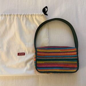STAUD Tommy Bag in Rainbow / Sunset Stripe
